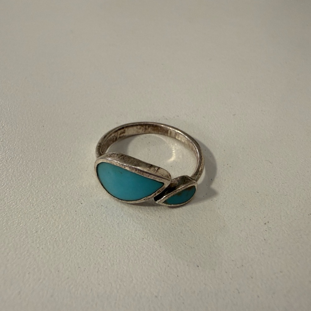 Turquoise and Silver Women's Ring